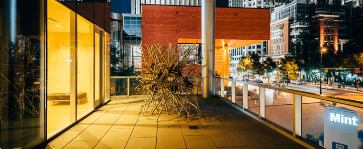 the exterior of a museum in charlotte